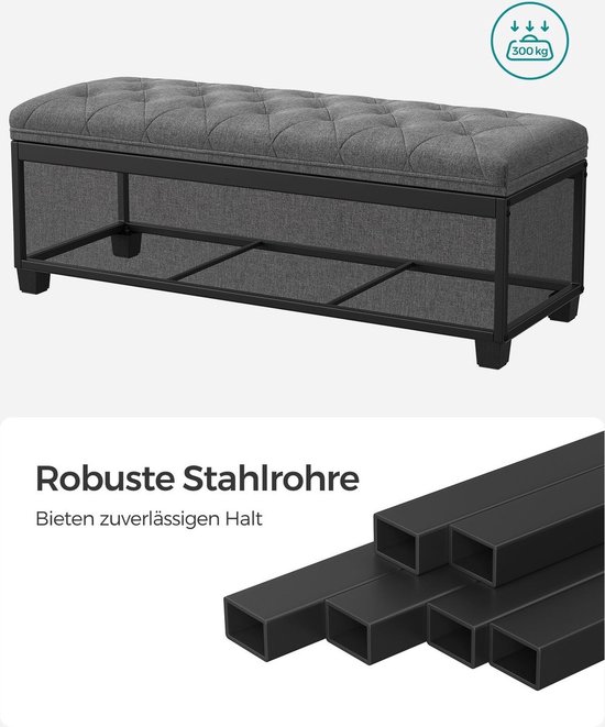 Veelzijdige Opbergbank - Opvouwbare Zitbank met Ruime Opbergruimte – foto 3