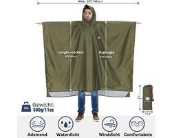Veelzijdige Unisex Regenponcho van Ripstop Nylon - Lichtgewicht en Duurzaam – foto 3