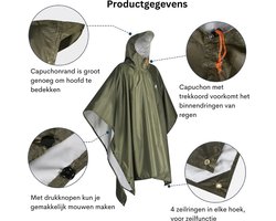 Veelzijdige Unisex Regenponcho van Ripstop Nylon - Lichtgewicht en Duurzaam – foto 5