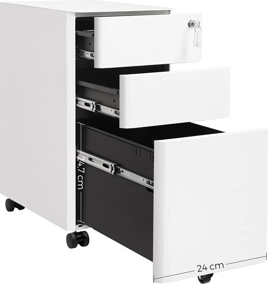 Flexibele Rolcontainer met Lades en Hangmappen voor Documenten – foto 2