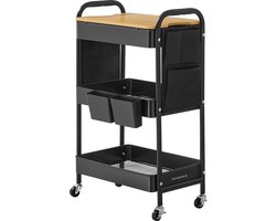 Flexibele Opbergwagen met 3 Niveaus en Handige Organizers – foto 2