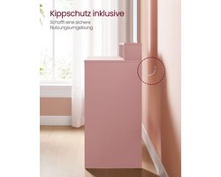 Elegante Kaptafel met Grote Spiegel en Ruime Opbergmogelijkheden - Roze – foto 2