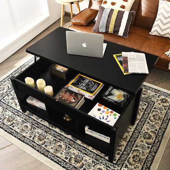 Multifunctionele Salontafel met Hefblad en Verborgen Opbergruimte – foto 1