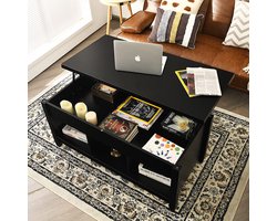 Multifunctionele Salontafel met Hefblad en Verborgen Opbergruimte – foto 2