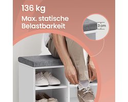 Elegante Schoenbank met Opbergruimte en Comfortabele Zitting – foto 4