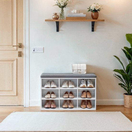 Elegante Schoenbank met Opbergruimte en Comfortabele Zitting – foto 5