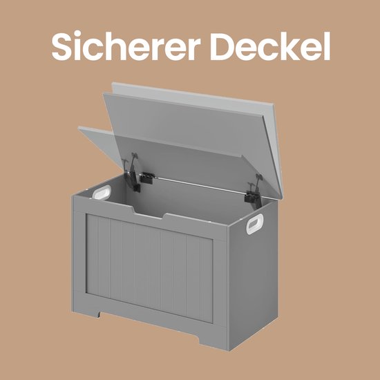 Elegante Schoenenbank met Verborgen Opbergruimte - Stijlvol Grijs – foto 4