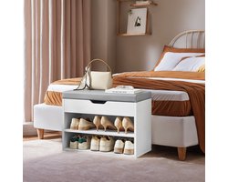 Elegante Schoenenbank met Comfortabel Zitkussen en Drie Niveaus – foto 2