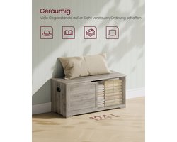 Schoenenbank met Gevoerde Zitting en Opbergruimte voor Uw Hal – foto 1