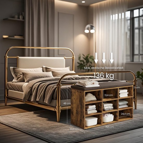 Schoenenbank met Opbergruimte en Comfortabel Zitje – foto 2