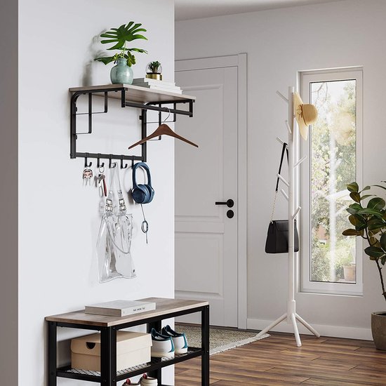 Garderobeset met schoenenbank en wandrek - Industrieel design – foto 5