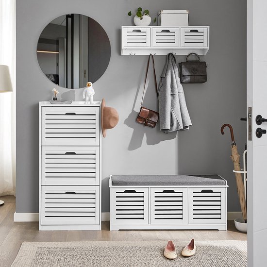 Stijlvolle Schoenenkast met 3 Kleppen en Geïntegreerde Haken - My Good Home – foto 3