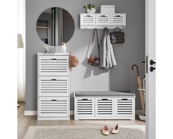 Stijlvolle Schoenenkast met 3 Kleppen en Geïntegreerde Haken - My Good Home – foto 4