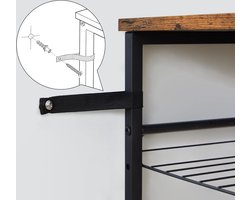 Hoog Schoenenrek met 12 Niveaus en Verstelbare Metalen Planken – foto 5