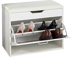 Schoenenbank met Opbergruimte en Comfortabel Zitkussen – foto 4