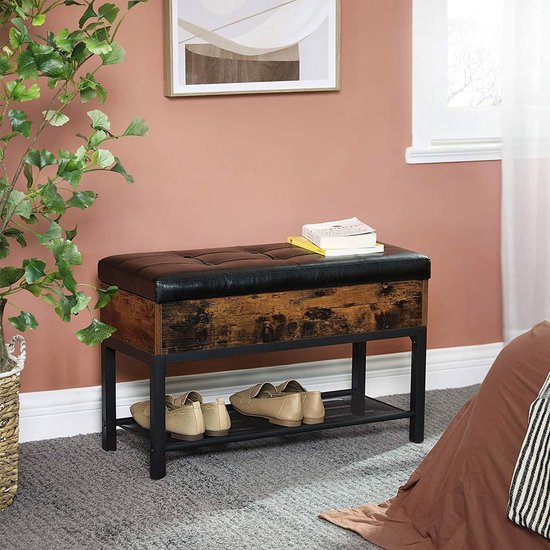 Multifunctionele Entreebank met Opbergruimte en Comfortabel Zitkussen – foto 2