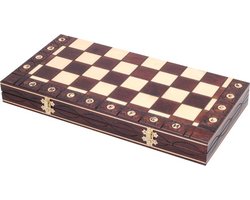 Luxe Houten Schaakspel met Gedetailleerde Stukken – foto 3