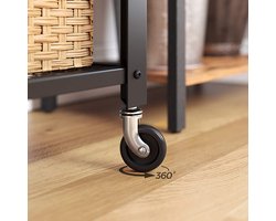 Veelzijdige Serveerwagen met 3 Niveaus - Industrieel Vintage Design – foto 3