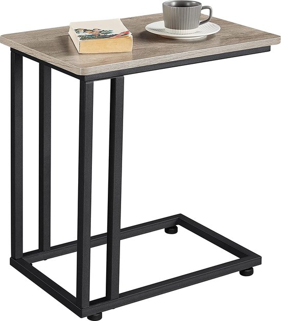 Set van 2 Verrijdbare Bijzettafels - Grijs Multifunctioneel Design – foto 4