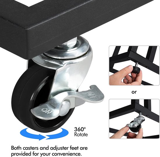Set van 2 Verrijdbare Bijzettafels - Grijs Multifunctioneel Design – foto 5