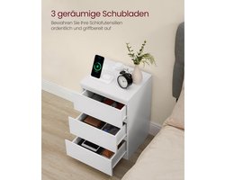 Set van 2 multifunctionele bijzettafels met oplaadfunctie – foto 2