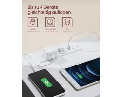 Set van 2 multifunctionele bijzettafels met oplaadfunctie – foto 3