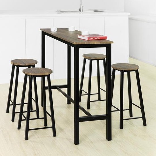 Complete Bartafelset met 4 Comfortabele Krukken voor Uw Woonruimte – foto 4