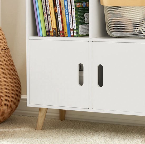 Betoverende Kinderboekenkast met Kasteellook - Wit MDF en Grenenhout – foto 2