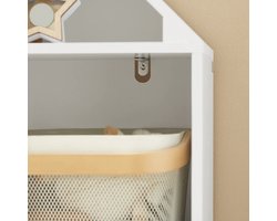 Betoverende Kinderboekenkast met Kasteellook - Wit MDF en Grenenhout – foto 3