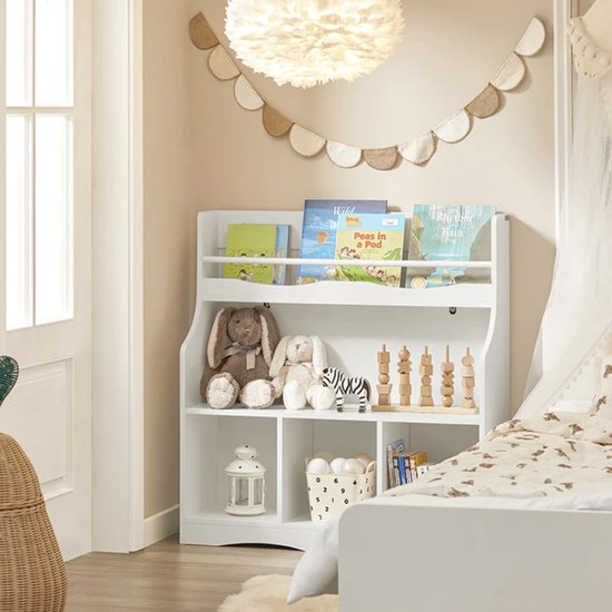 Veelzijdige Boekenkast voor Kinderkamer en Meer - Wit MDF – foto 4