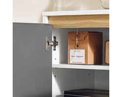 Modern Dressoir met Opbergruimte - Wit, Grijs en Goud – foto 3