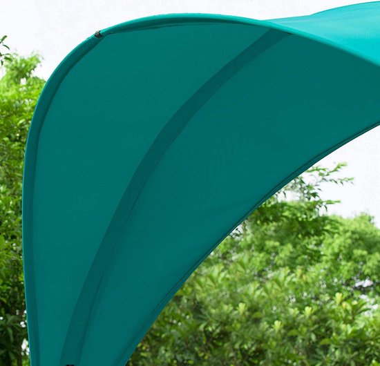 Comfortabele Hangmat met UV-beschermende Luifel - Turkoois – foto 2