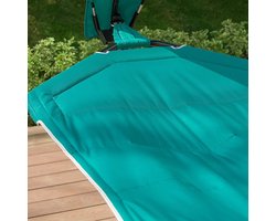 Comfortabele Hangmat met UV-beschermende Luifel - Turkoois – foto 6