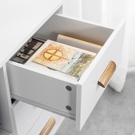 Elegant Nachtkastje met 3 Lades en Open Vak - Veelzijdig Ontwerp – foto 3