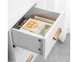 Elegant Nachtkastje met 3 Lades en Open Vak - Veelzijdig Ontwerp – foto 4