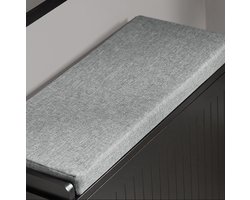 Schoenenkast met Comfortabel Zitkussen - Zwart MDF – foto 3