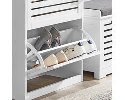 Elegante Schoenenkast met Extra Opbergruimte - Wit MDF 55x112x30cm – foto 3