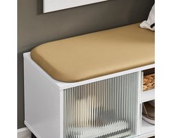 Schoenenbank met Glazen Deur en Zitting - Praktische Opberger – foto 3