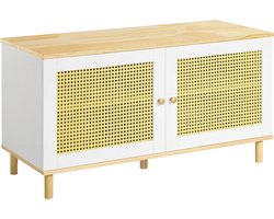Schoenenbank met Opbergruimte en Verstelbare Planken - Beige/Wit – foto 2