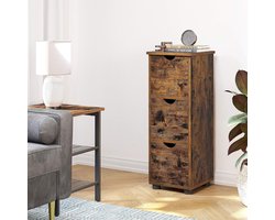 Smal Badkamerkastje met 3 Laden - Vintage Bruin Design – foto 6