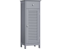 Smalle Badkamerkast met Lade en Lattendeur - Elegant Duifgrijs – foto 1