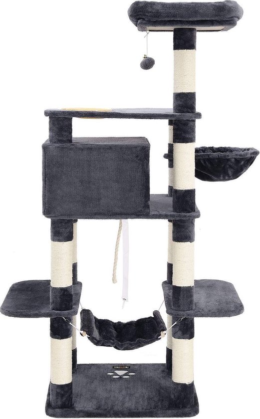 Luxe Krabpaal met Uitneembare Voerbak, Klimboom en Rustplekken, 164 cm Hoog – foto 3