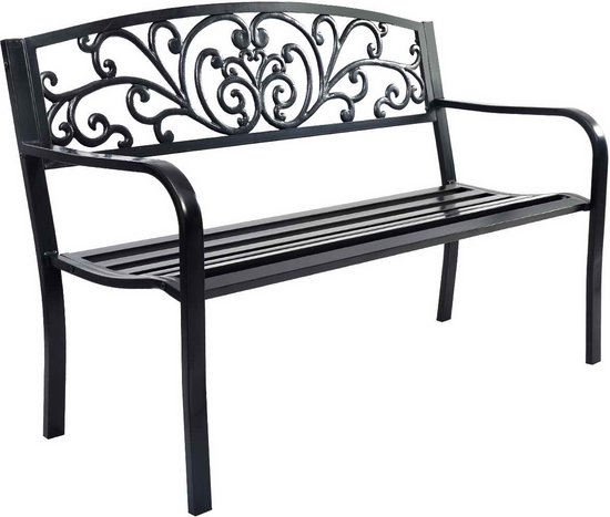 Elegante Gietijzeren Tuinbank met Sierlijk Design - 3-zits – foto 2