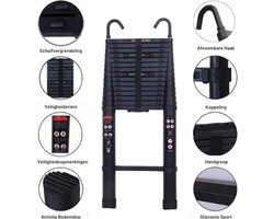 Telescopische Vouwladder met Soft Close en Afneembare Dakhaak - 6.2 Meter – foto 3