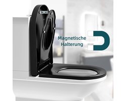 Gezinsvriendelijke D-vorm Toiletbril met Afneembare Kinderzitting en Softclose – foto 4