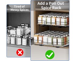 Uittrekbaar Kruidenrek - Efficiënte Opberger voor Keukenkasten – foto 4