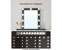 Luxe Make-uptafel met LED-Verlichting en Ruime Opbergruimte - 120 cm – foto 5
