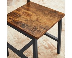 Set van 2 Eetkamerstoelen - Rustiek Bruin & Zwart Design – foto 5