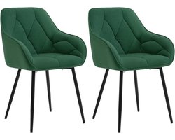 Luxe Eetkamerstoel met Fluweel en Ergonomisch Ontwerp – foto 2