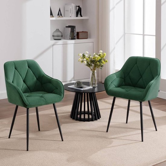 Luxe Eetkamerstoel met Fluweel en Ergonomisch Ontwerp – foto 5